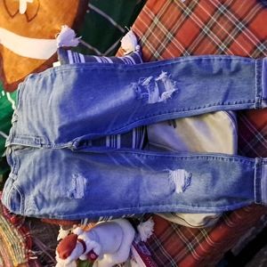 Studio Blue Distressed Girlfriend fit Denim Sz 30 NWOT